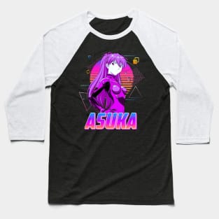 Asuka Langley Soryu Style Retro Art Baseball T-Shirt